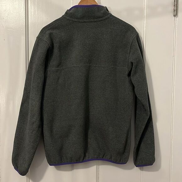 Patagonia Synchilla Gray Purple Pullover Fleece Jacket Sweater Size Small - Picture 6 of 12